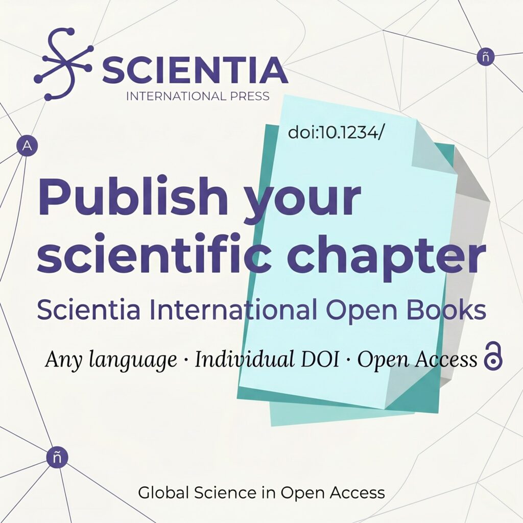 Chamada para capítulos de livros científicos através da Scientia International Open Books, com DOI individual e acesso aberto.