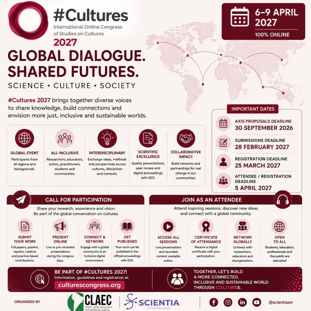 Announcement of the open calls for submissions, thematic axis partnerships and institutional partnerships for #Cultures 2027