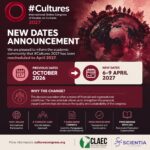 Announcement that #Cultures 2027 has been rescheduled from October 2026 to 6-9 April 2027